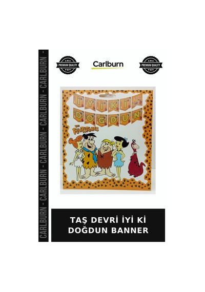 Özel Üretim Taş Devri İyi Ki Doğdun Banner Köşesi Anı Eğlence