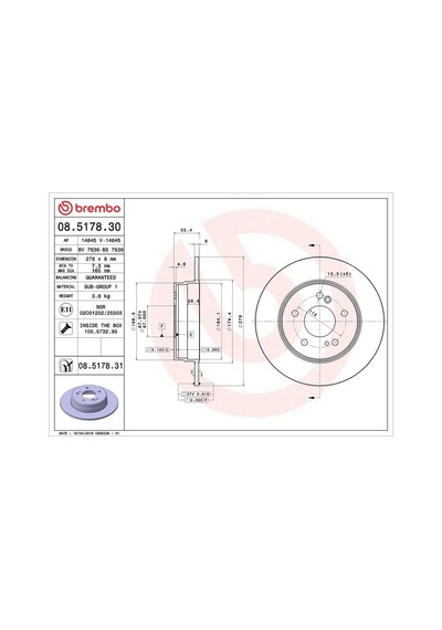 2 Adet Fren Dıskı Mercedes W210 Arka W203 C200 208-209 Clk A2034230012 A2034230112 A2104230412 A2104230912