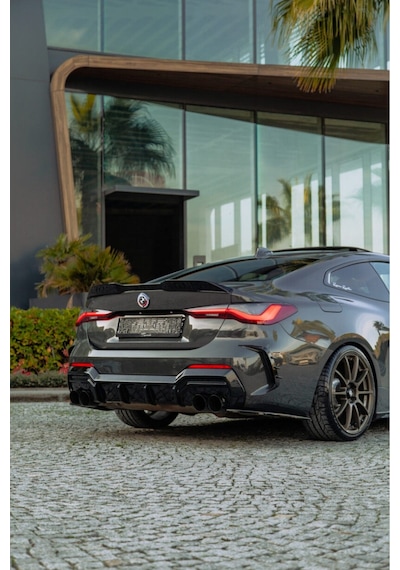 Bmw 4 Serisi G22 Coupe 2020+ M Paket Body Kit Seti Ön Lip Marşpiyel Difüzör Spoiler Flap