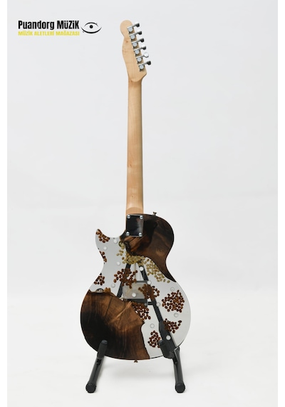 Elektro Gitar Custom Epoksi & Yıllanmış Ağaç Kişiye Özel Butterscotch Blonde
