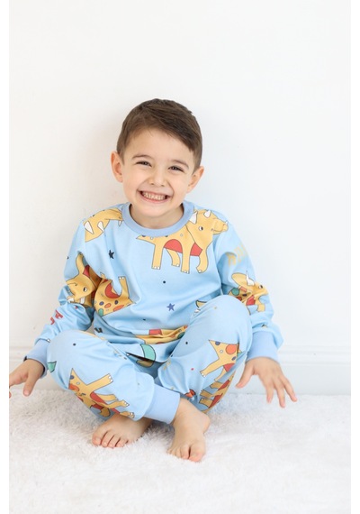 Erkek Pijama Takımı Mavi