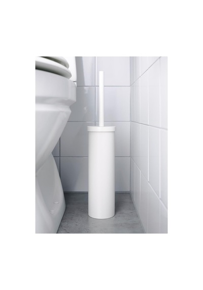 Ikea Tuvalet Fırçası "enudden" Değiştirilebilir Fırçalı Tuvalet Fırçası - Çelik - Beyaz - Uzunluk: 48 Cm - Genel