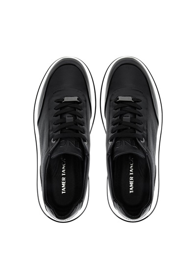 Tamer Tanca Erkek Hakiki Deri Siyah Sneakers & Spor Ayakkabı 1237 23248 Erk Ayk Sk26-27 Sıyah