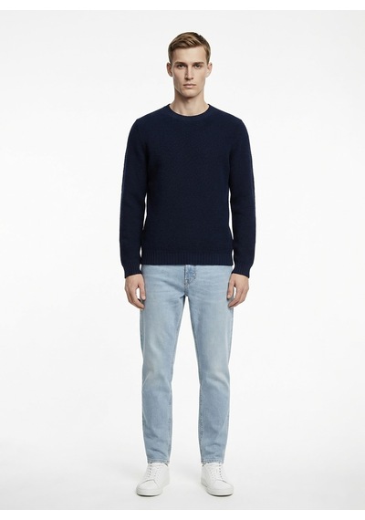 Alpha Studio Lacivert Erkek Bisiklet Yaka Regular Fit Kazak Au-3190c Faux Fur Crewneck Knıt Koyu Lacivert Alpha Studio Lacivert Erkek Bisiklet Yaka Regular Fit Kazak Au-3190c Faux Fur Crewneck Knıt Koyu Lacivert