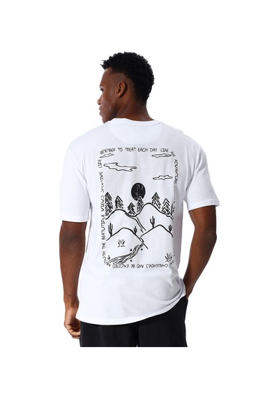 Sportive Yama Erkek Beyaz Günlük Stil T-shirt 25ye030-byz Beyaz