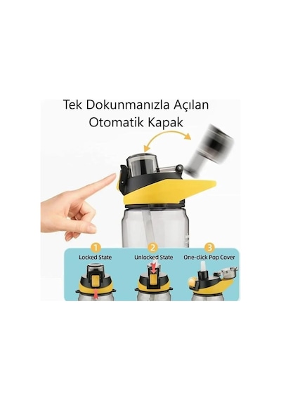 Shotay Tritan Siyah Matara 900 ML Siyah