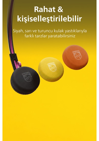 Philips Moving Sound Tams1bk/00 "ringo Duo" Kulaklık, Retro, Kablosuz Veya Kablolu, 26 Saat, Siyah