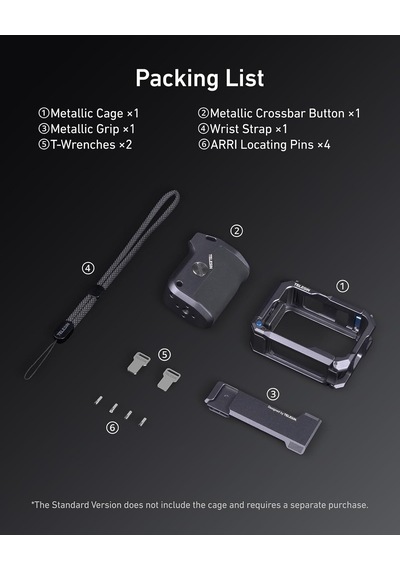 Tr Street Grip Kit Gopro 9 13 İçin, Metal Rabbit-cage Kamera Tutacağı, Basmalı Şalter Tasarımlı Alüminyum