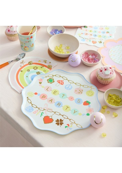 Meri Meri - Charm Temalı Tabaklar - L - 8 Adet