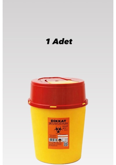 30 Litre Tıbbı Atık Kovası Çöp Kovası Pedalsız Kesici Ve Delici Atık Kovası Adetli 1 Adet Sarı