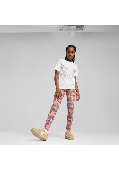 Puma Butterfly Vıbe Genç Logolu Antrenman Tişörtü 629884 02 - Beyaz