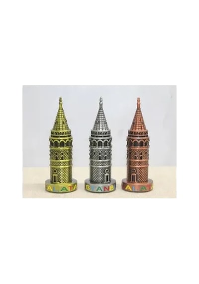 Metal Galata Kulesi Çok Renkli