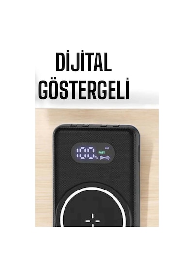 Hızlı Şarj Dijital Göstergeli Powerbankli Çoklu Şarj Özelliği Çok Renkli