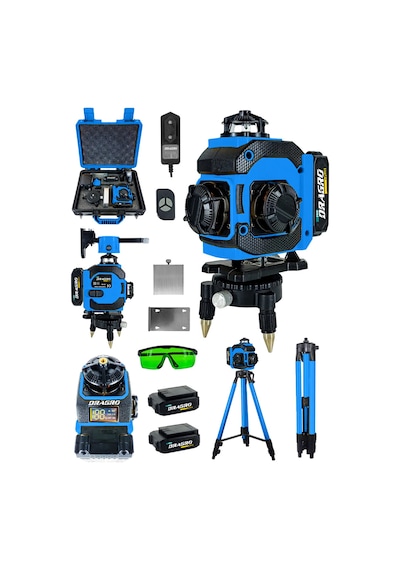Dragro Pro 16 Köşe Yeşil Lazer Hizalama M Terazi 360 Mıknatıslı Çantalı Otomatik Hizalama Metre