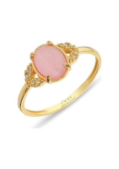 Çgk Çiğdem Gürel Kuyumculuk Pembe Opal Taşlı Altın Yüzük Çgkyy05 14yeni0039 Gold