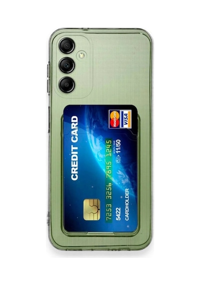 Samsung Galaxy Uyumlu M15 Kılıf Kart Şeffaf Silikon - Şeffaf İtdark3283