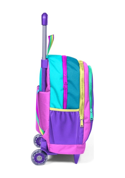 Coral High Kids Pembe Pastel Renkli Üç Bölmeli Çekçekli Okul Sırt Çantası 23959