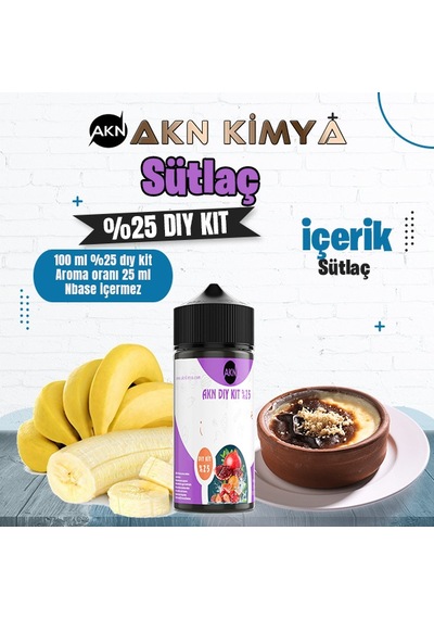 Sütlaç Yoğun Dıy Kit Gıda Aroması %25 Oranda Aroma İçerir Hazır Değildir 100 Ml