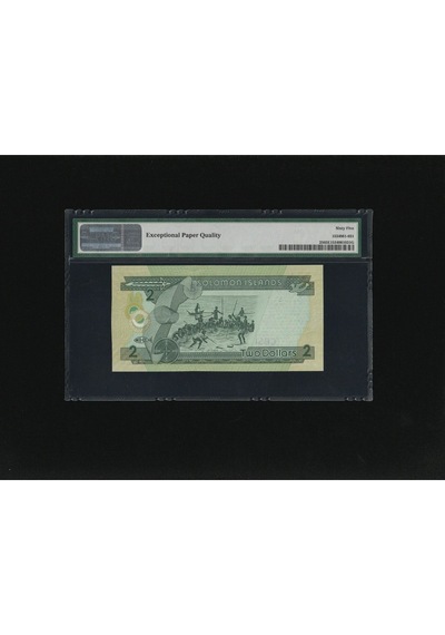3 Adet Solomon İslands Adaları 2 Dollars Seri Takipli Polymer Hybrid Pmg 65 Epq Gem Unc Çil P25 Nd
