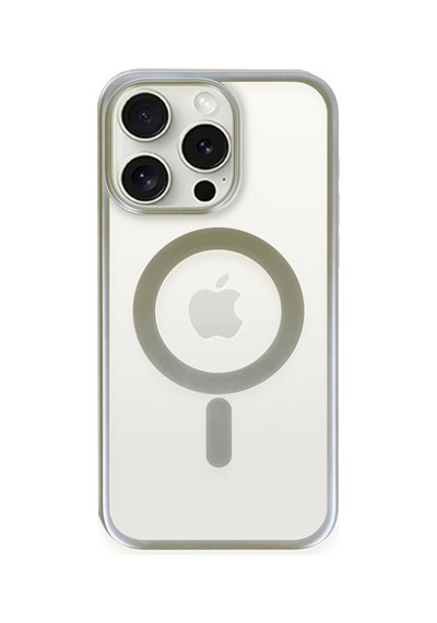Apple iPhone Uyumlu  15 Pro Uyumlu Kılıf Erozi Magsafe Kapak - Gri