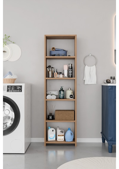 Alpaevmobilya Ahşap 5 Raflı 150 Cm Çok Amaçlı Açık Banyo Dolabı Düzenleyici Raf Ve Çamaşır Odası Dolabı Atlantik Çam Alpaevmobilya Ahşap 5 Raflı 150 Cm Çok Amaçlı Açık Banyo Dolabı Düzenleyici Raf Ve Çamaşır Odası Dolabı Atlantik Çam