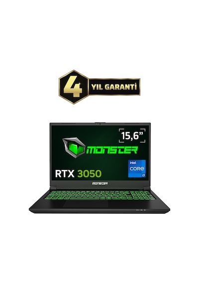 Monster Abra A5 V21.7.6 i7-13700H 8 GB 500 GB SSD RTX3050 15.6" Free Dos Dizüstü Bilgisayar