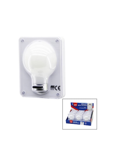 Zmax-3183 Dekoratif Gece Lamba 7.9x10.3x1.7cm 3 Mode Işık 3in1 Montaj Mıknatıs-vida-cırt Ypş Pilli - 12'li Paket Diğer