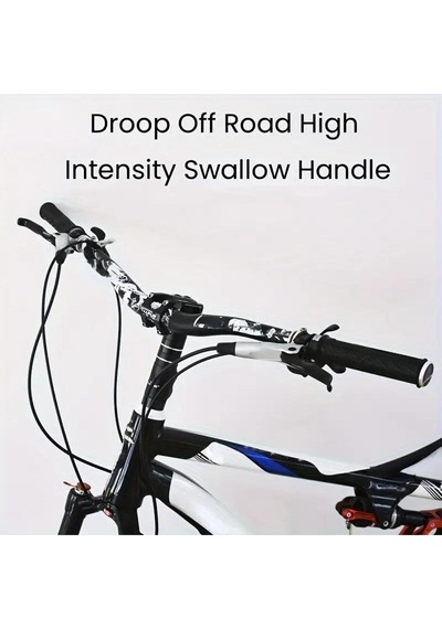 Lunje Alüminyum 31.8 780 Mm Riser Mtb Gidon Bisiklet Gidonu Siyah Beyaz Siyah
