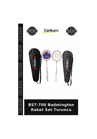 Premium Bst-700 Badmington Raket Set Turuncu Bahçe Sahil Aktivite