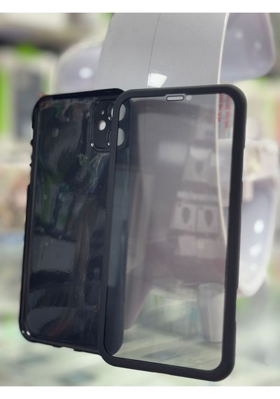 Apple Uyumlu iPhone 11 Uyumlu 360 Tam Koruma Black Kılıf -