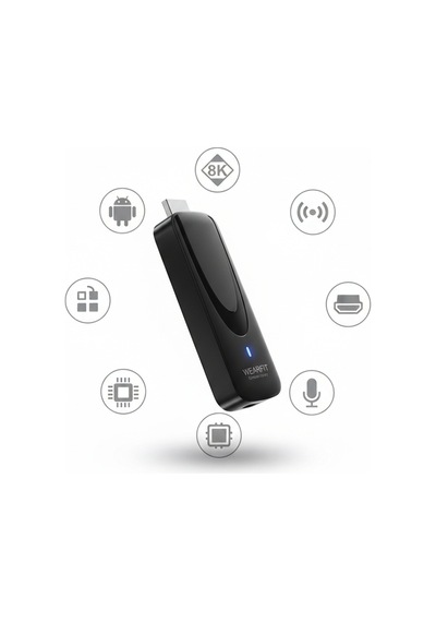 Wearfitpro Android 14 Tv Stick 8k Ultra Hd 5g Wifi Bluetooth 4 Çekirdek Akıllı Tv Dönüştürücü