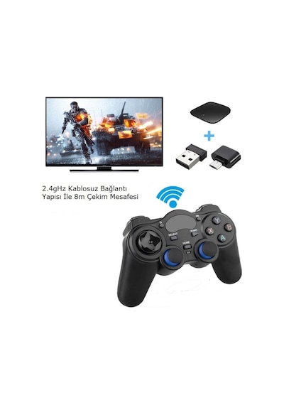 F360 2.4ghz Pc/tv Box/android Telefon Tablet Uyumlu Joystick Gamepad Kontroller
