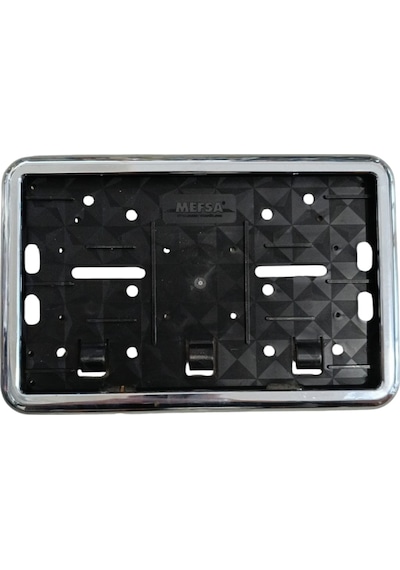 Çerçeveli Motor Plakalık Plaka Altlığı Krom Nikelajlı 1 Adet