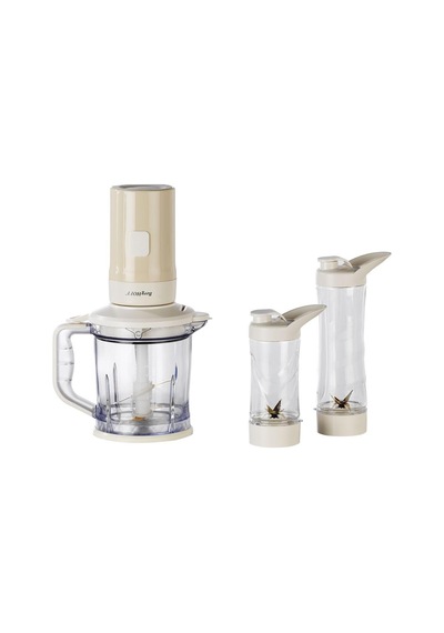Gem Retro 700 W Kişisel Blender & Doğrayıcı 1, 2 L Titanyum Bıçaklı Hazne, Bakır Ac Motor Vanilya Krem Belirtilmemiş
