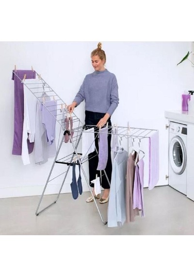 Brabantia Metalik Gri Çamaşır Kurutma Askısı-25 Metre Metalik Gri
