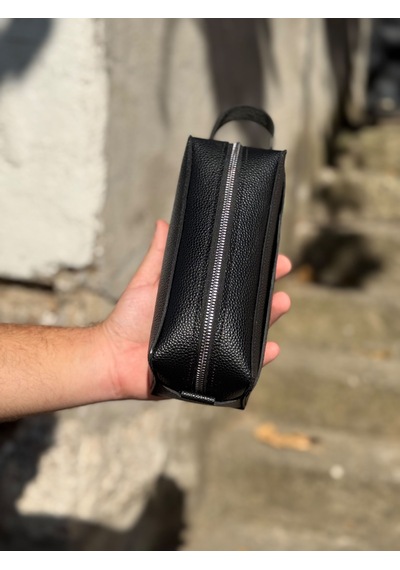 Gogo Erkek Hakiki Deri Günlük Portföy El Çantası Siyah