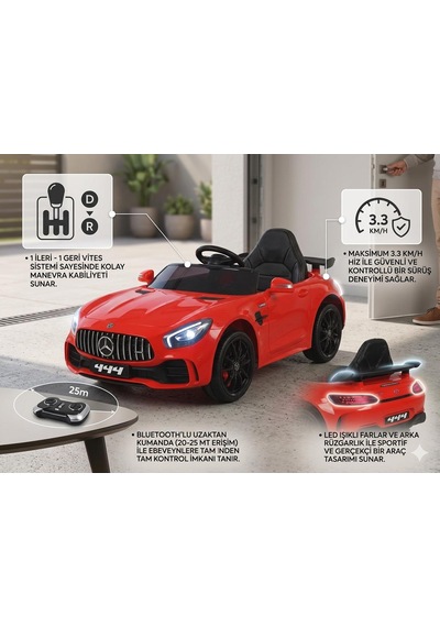Öykü Bebek Dünyası 444 Gtr 12 Volt Lüks Akülü Araba Kırmızı