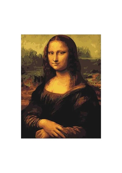 Leonardo Da Vinci Mona Lisa Sayılarla Boyama Seti - Çerçeveli, 40x50cm