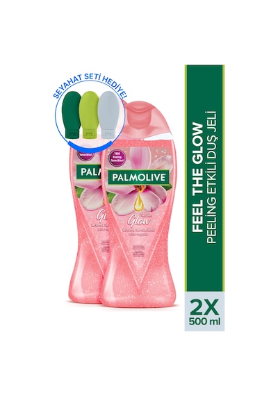 Palmolive Aroma Sensations Feel The Glow Banyo Ve Duş Jeli 2 x 500 ML + Seyahat Kiti Hediye