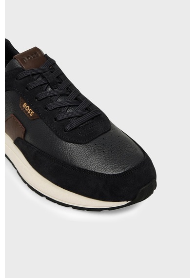 Boss Deri Sneaker Ayakkabı Erkek Ayakkabı 50568951 002 Siyah
