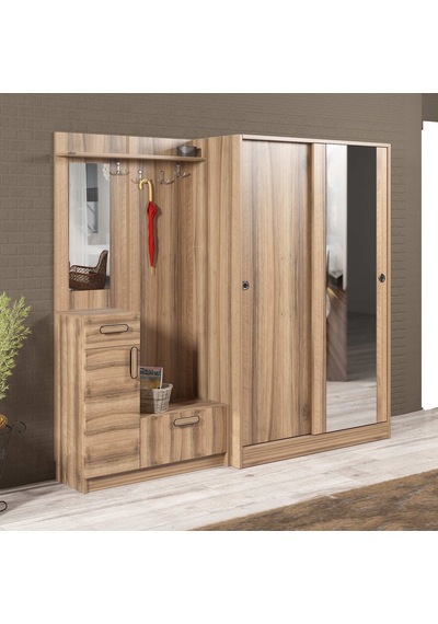 Abre Vm-36300 Dore Ceviz Vestiyer Portmanto
