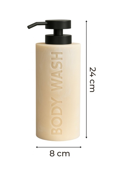 Body Wash Sıvı Sabun Ve Duş Jeli Dispenseri 750 Ml - Vücut Losyonu Dispanseri Bej