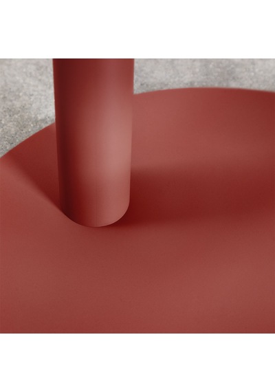 Paledin Design Magna Yan Sehpa Modern Yuvarlak Çelik Koltuk Yanı Sehpası Granit Grisi 40x40x50 Cm Terracota