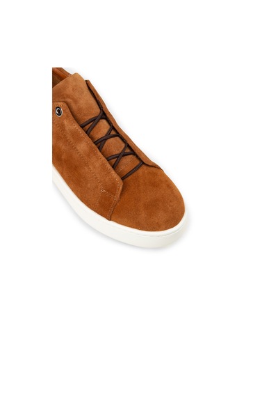 Deery Erkek Hakiki Süet Taba Renk Gizli Bağcıklı Sneaker - 04444mtbae02