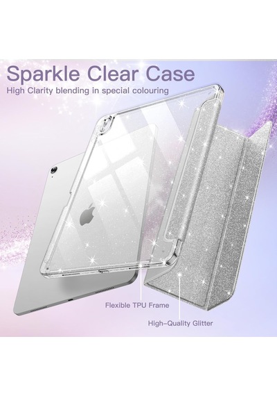 Apple Uyumlu iPad Air 11inç M2/m3 2025-2024 Kılıf Grafiti Şeffaf Kalem Bölmeli Kılıf