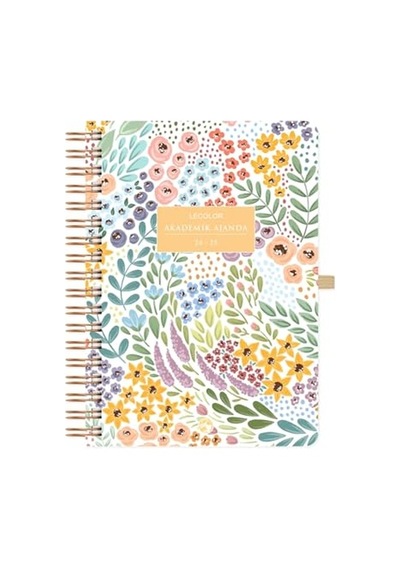 Akademik Ajanda 17x24 Cm Spiralli 24/25 Botanical Sarı Genel