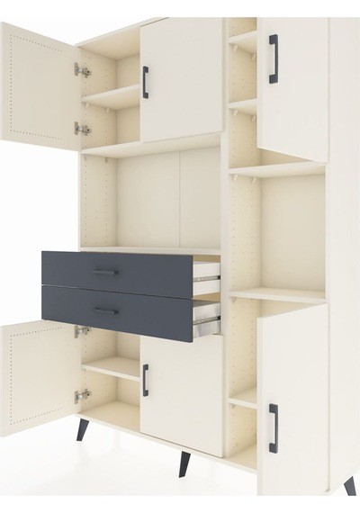 Arges Dolap 9 Raflı 2 Çekmeceli 6 Kapaklı 132x30x195 Aytaşı-aytaşı/antrasit Aytası/antrasıt Arges Dolap 9 Raflı 2 Çekmeceli 6 Kapaklı 132x30x195 Aytaşı-aytaşı/antrasit Aytası/antrasıt