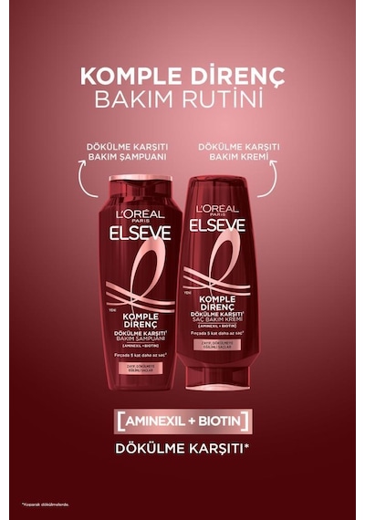 L'Oréal Paris Elseve Komple Direnç Dökülme Karşıtı Bakım Şampuanı 3 x 300 ML