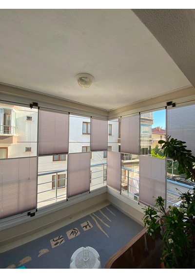 Plise Perde Premium Cam Balkon Isı Yalıtım Leke Tutmaz Katlanır Perde Bej