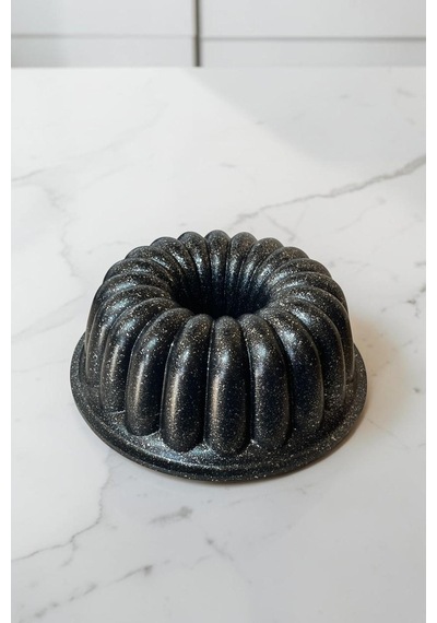 Alüminyum Döküm Granit Kek Kalıbı 25cm Siyah